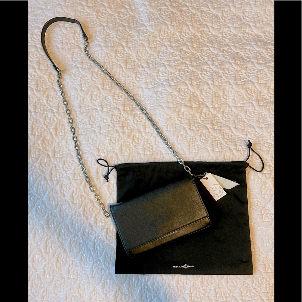 Treasure & Bond Crossbody Purse Silver Chain Strap
